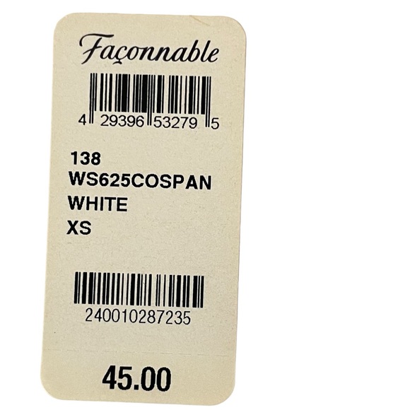 Faconnable white tank top NWT in Size Extra Small. - Picture 5 of 8